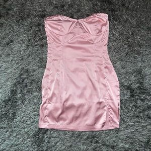 Satin pink dress